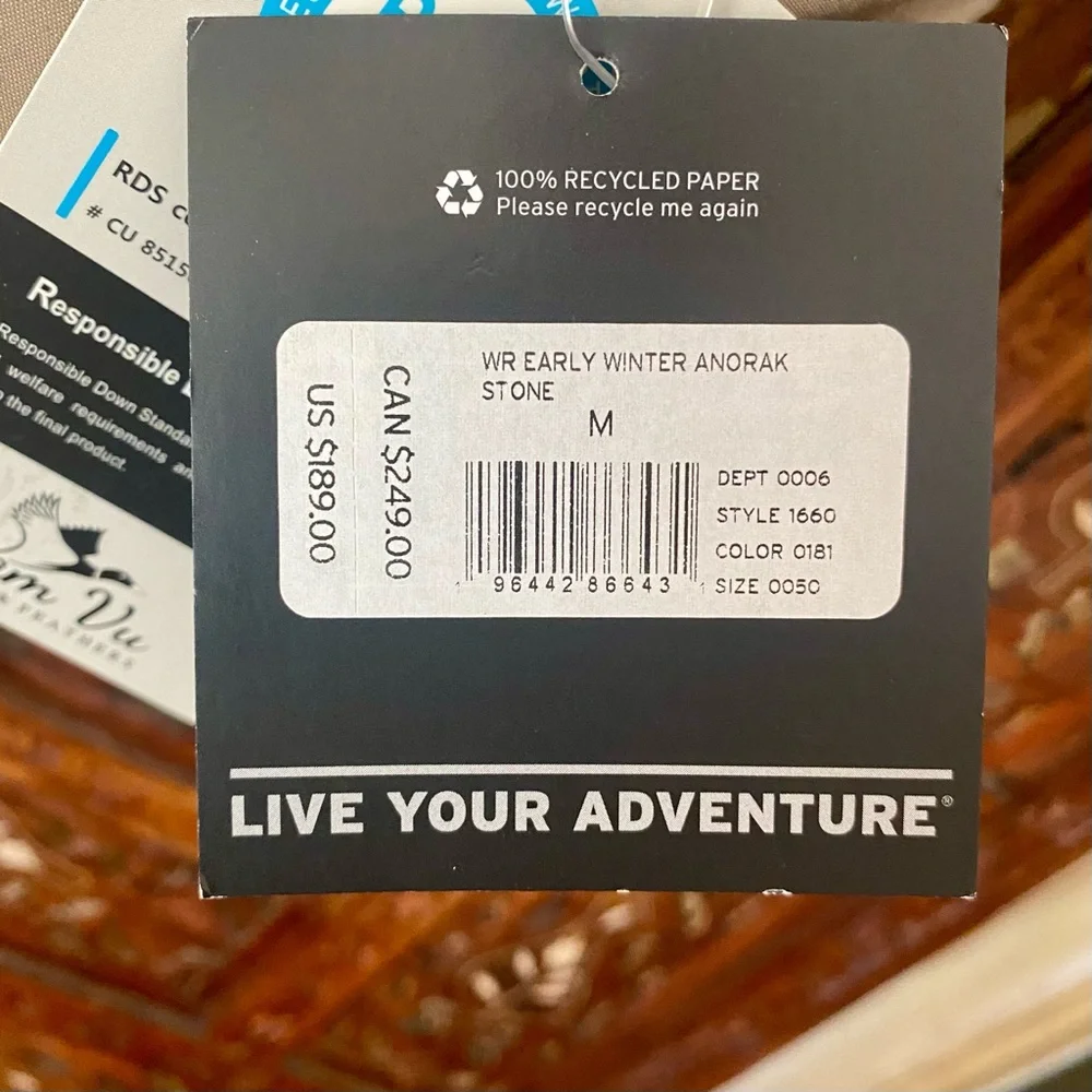 EDDIE BAUER WOMEN’S SIZE MEDIUM EARLY WINTER ANORAK IN STONE - Picture 10 of 15